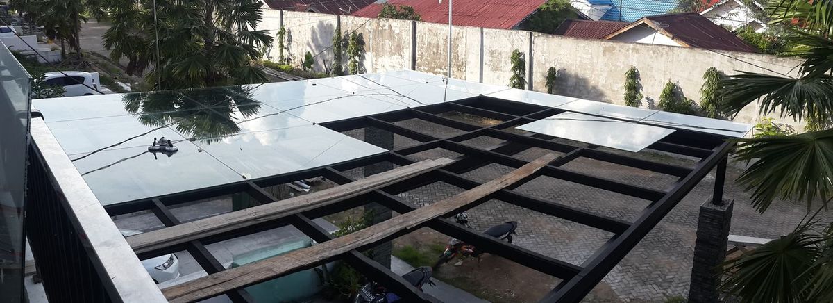 Kanopi Kaca Laminate - Dokumentasi Proyek